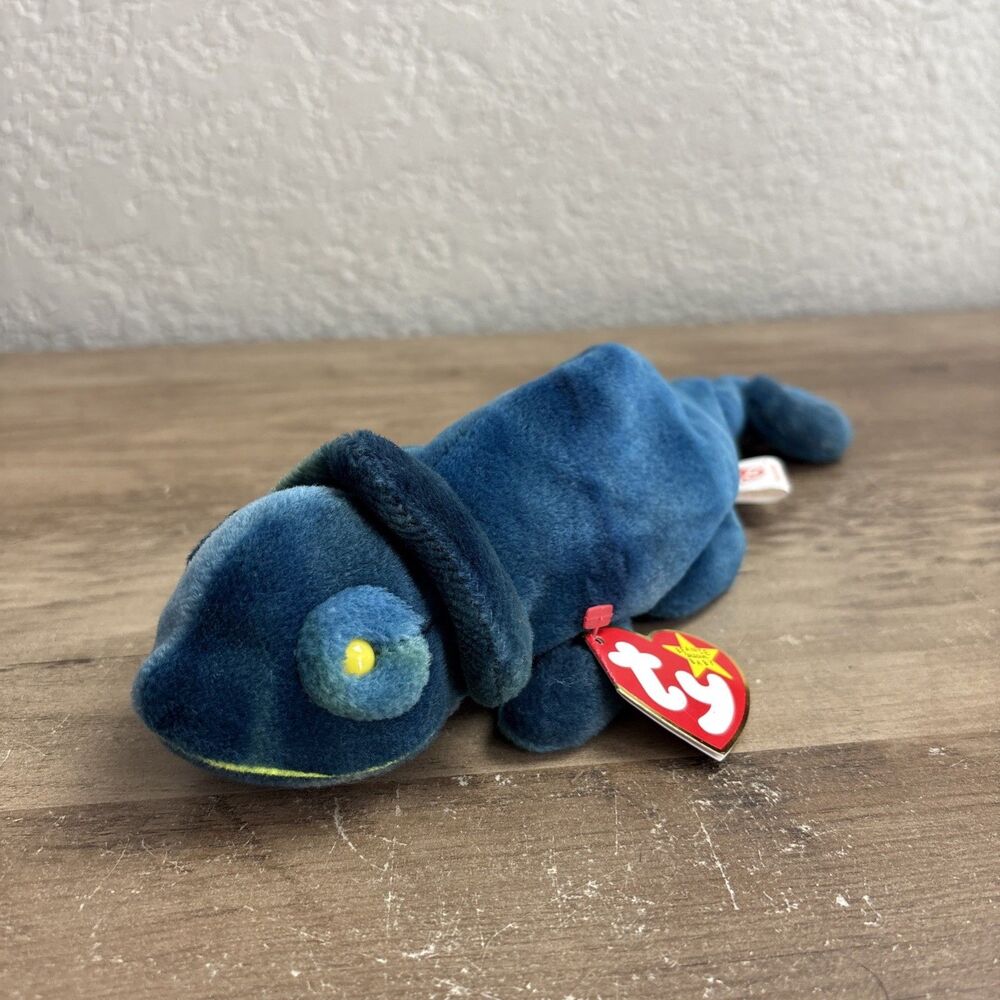 Ty Beanie Baby Plus Chameleon Rainbow Oct 14 1997